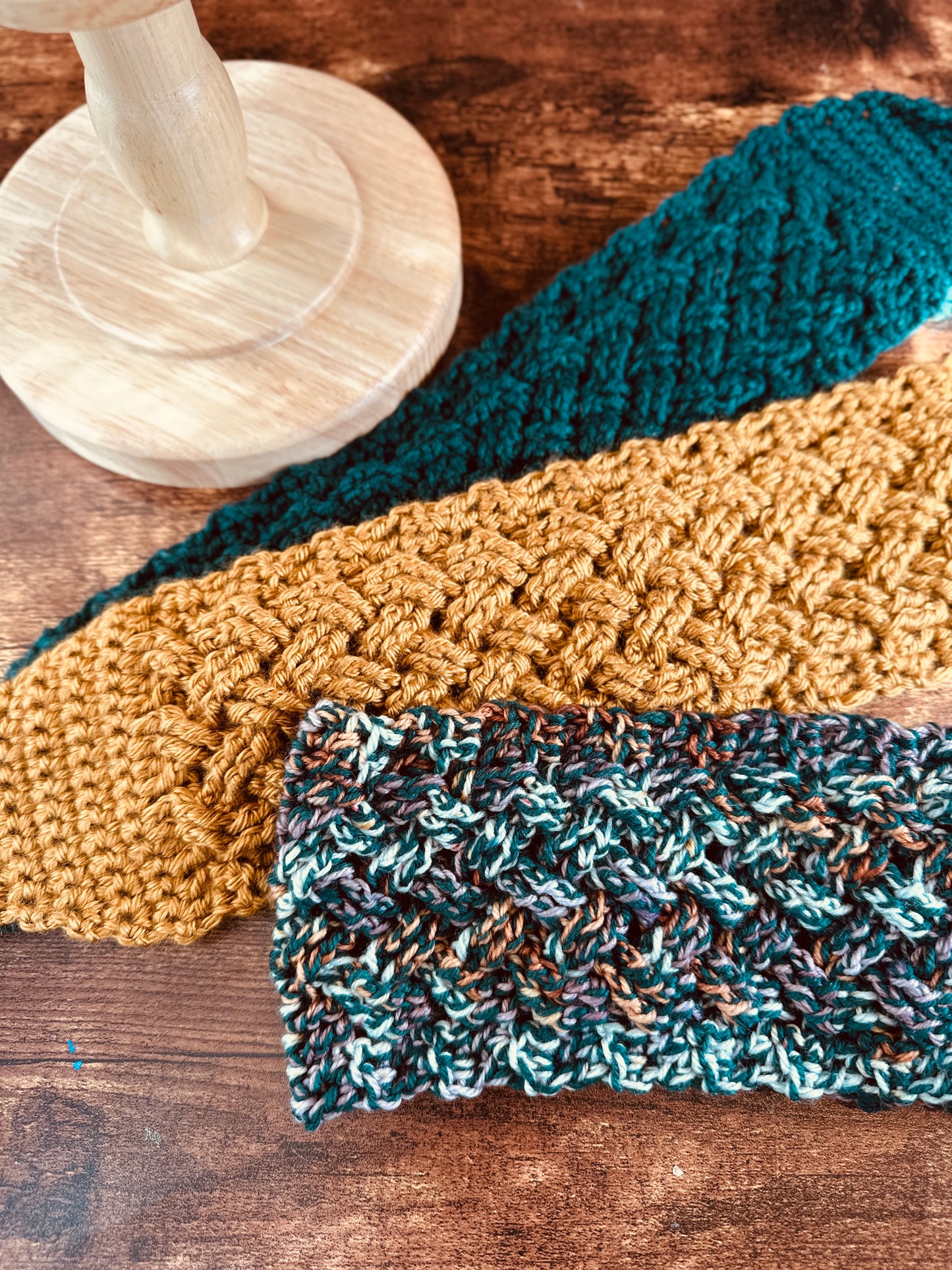 Celtic Weave Ear Warmer with Button:
