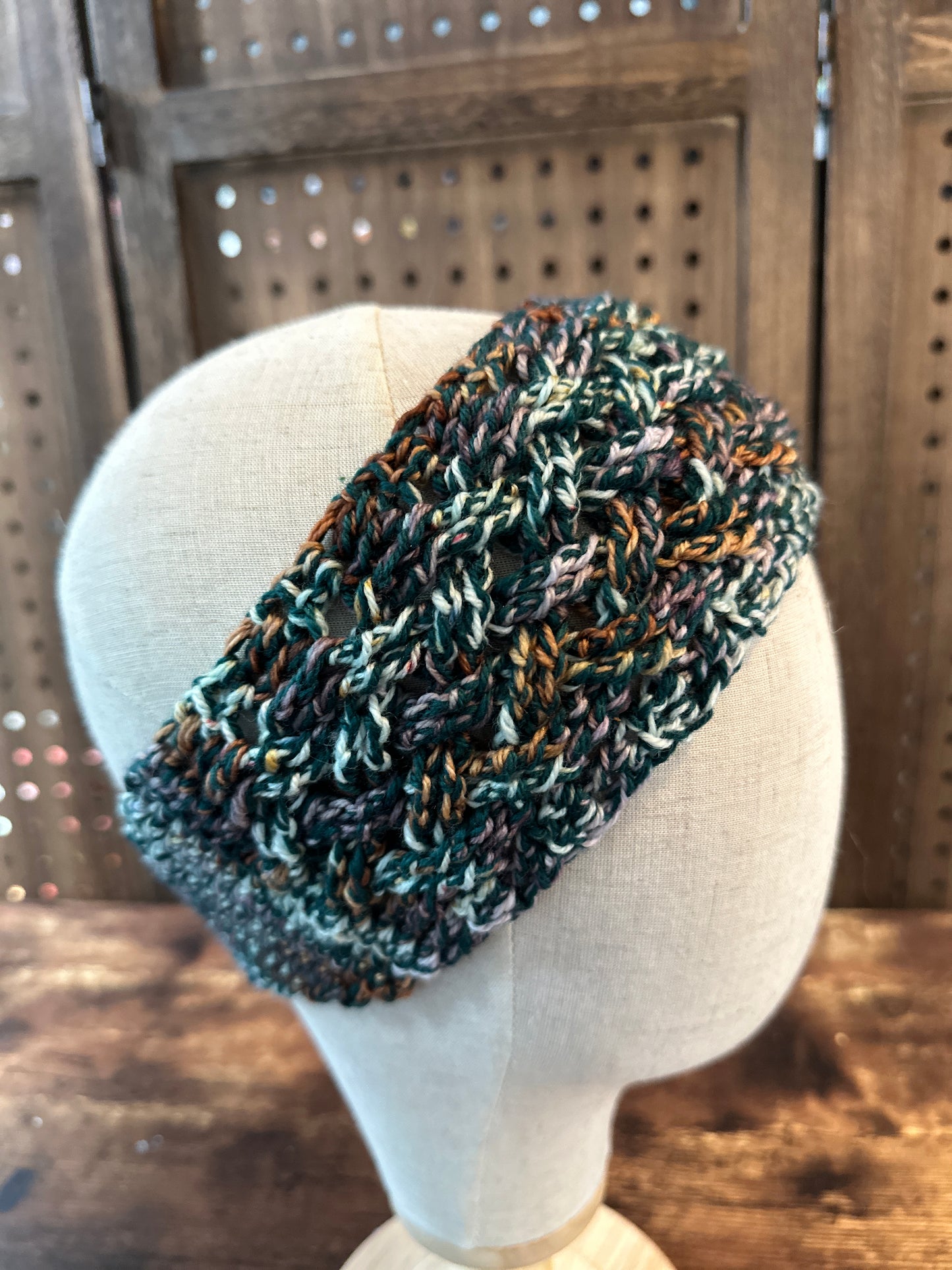 Celtic Weave Ear Warmer with Button:
