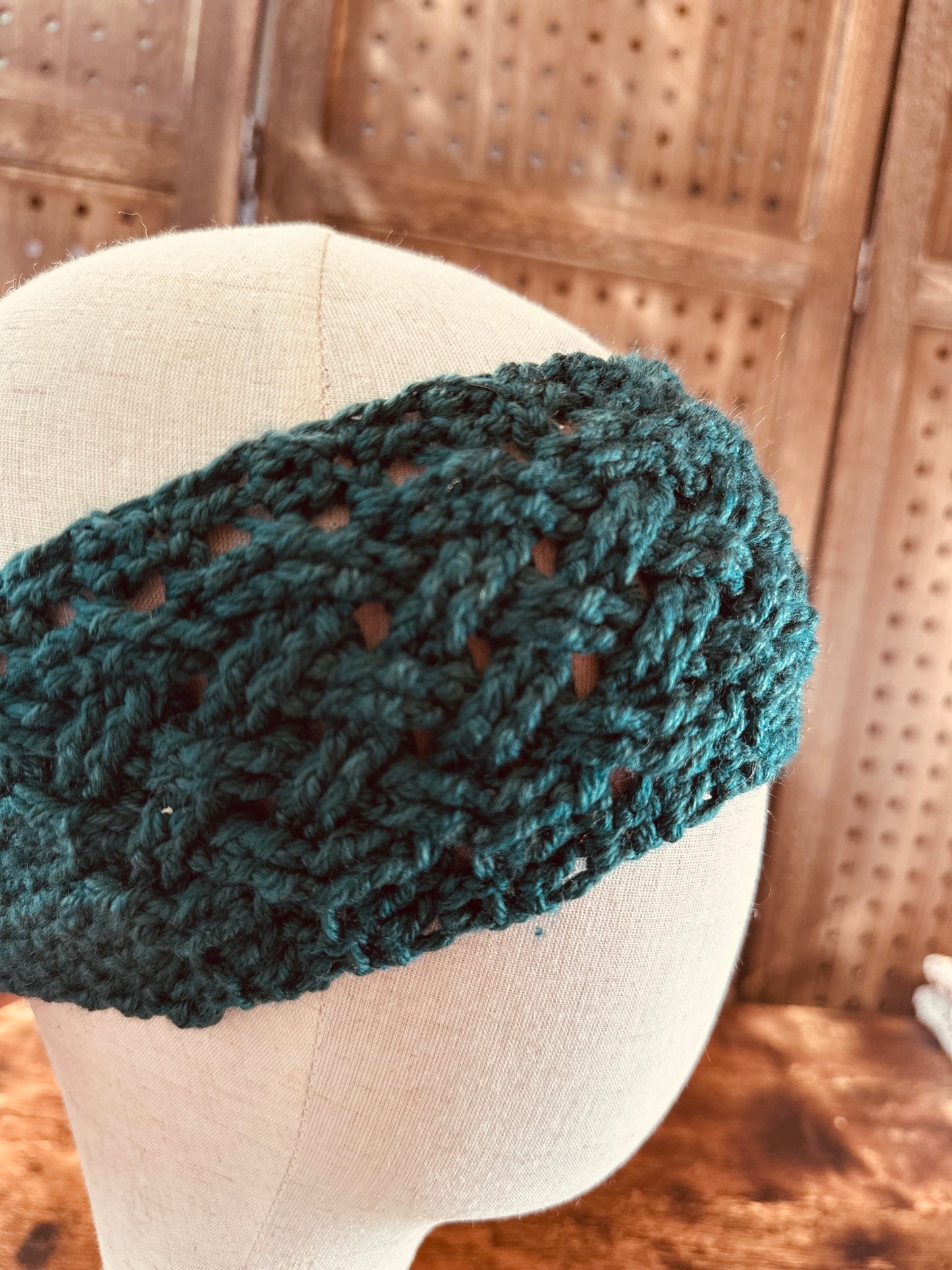 Celtic Weave Ear Warmer with Button: