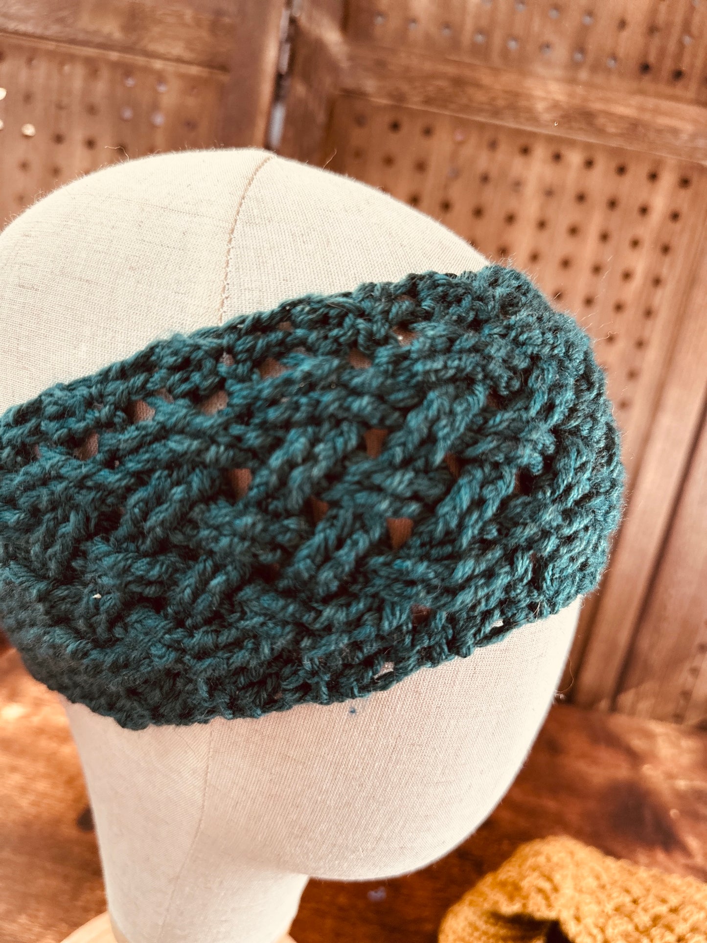 Celtic Weave Ear Warmer with Button: