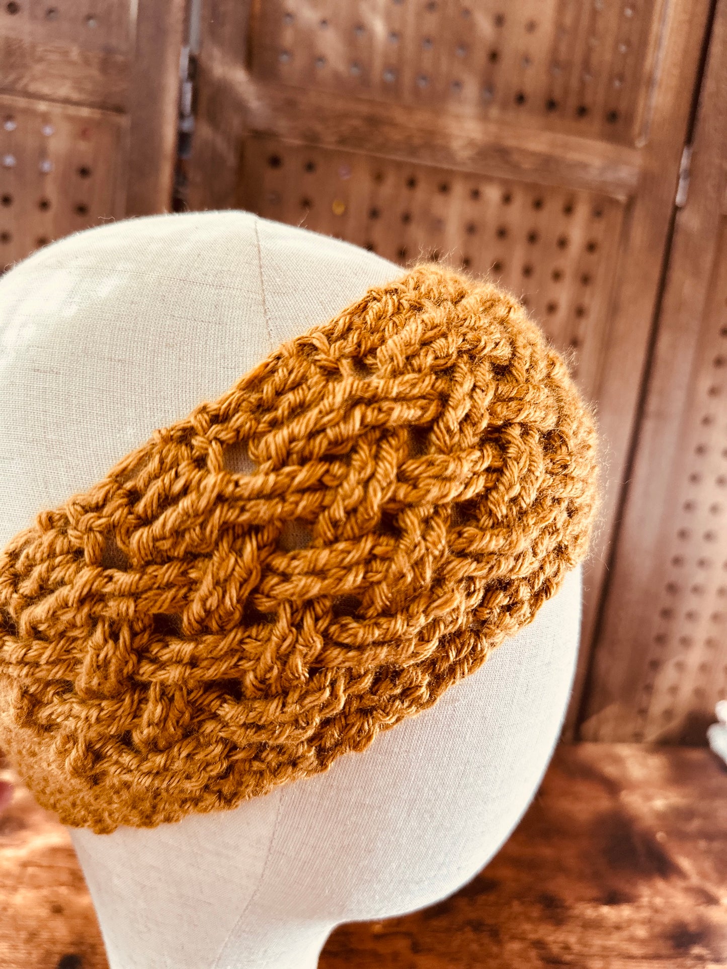 Celtic Weave Ear Warmer with Button: