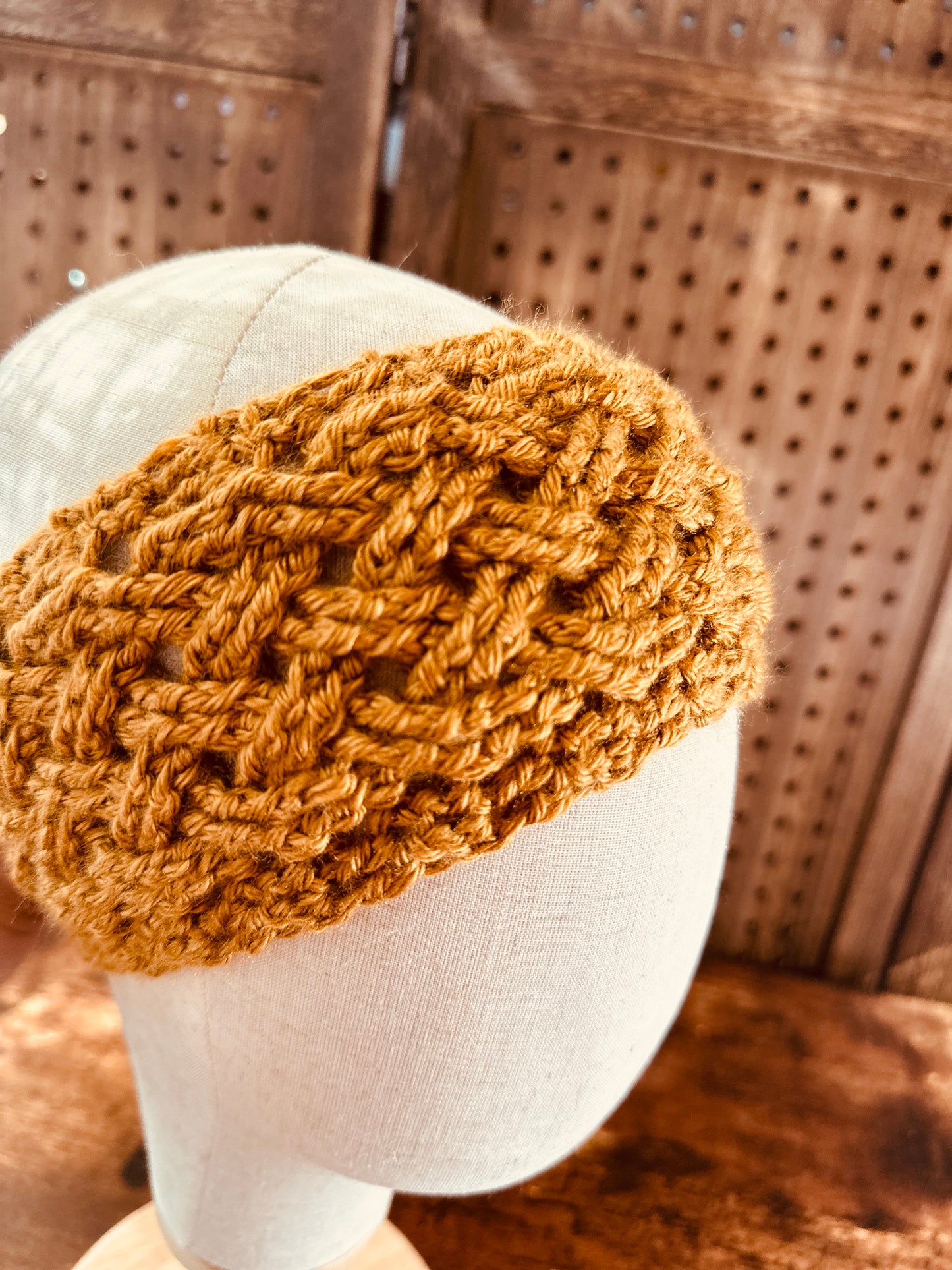 Celtic Weave Ear Warmer with Button: