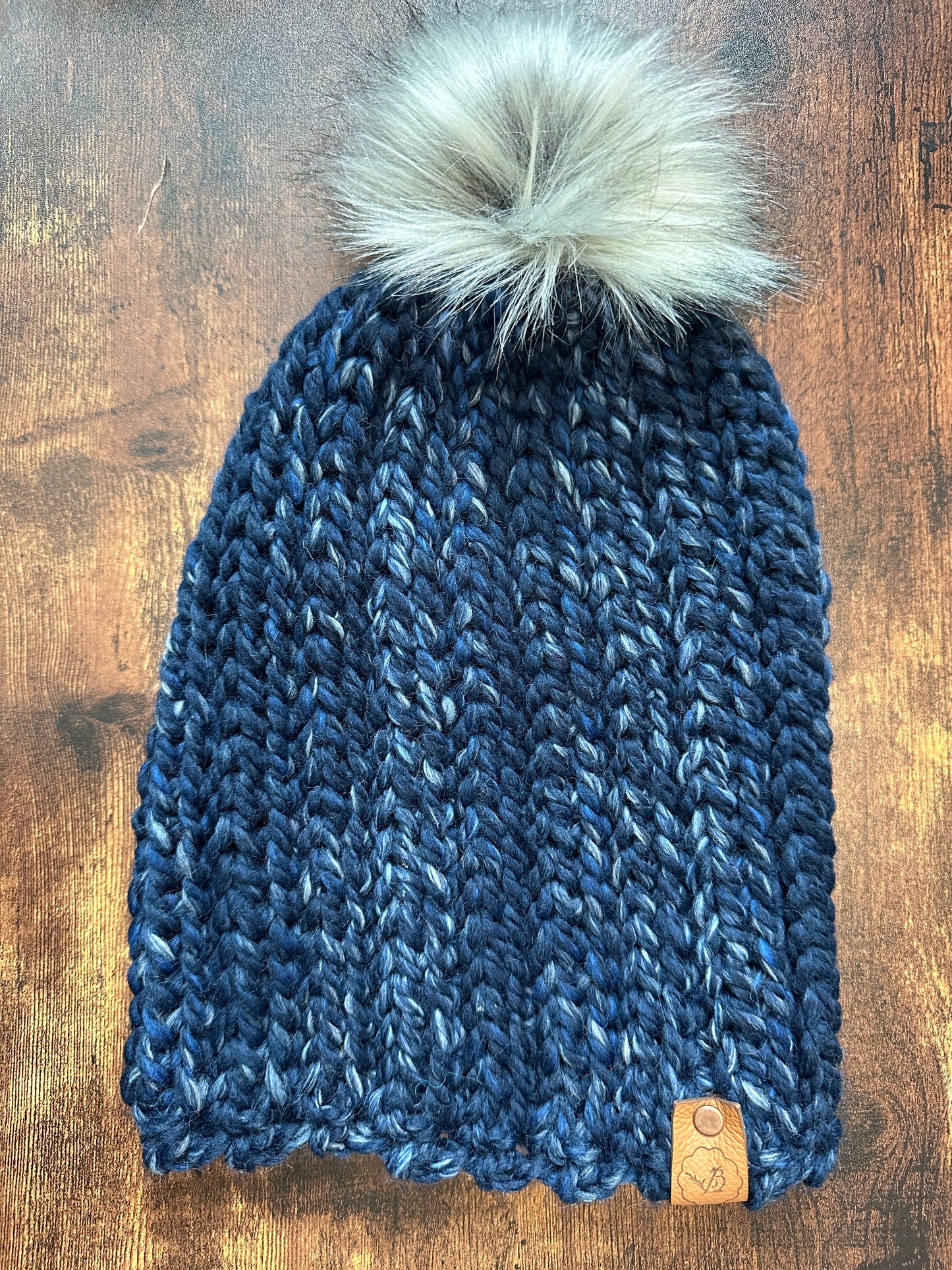 Chunky Knit-Look Beanie