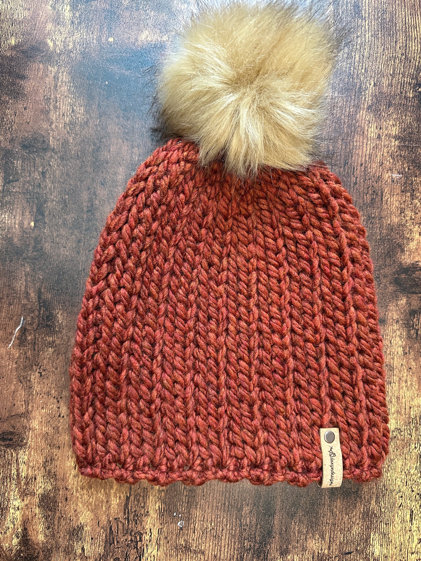 Chunky Knit-Look Beanie