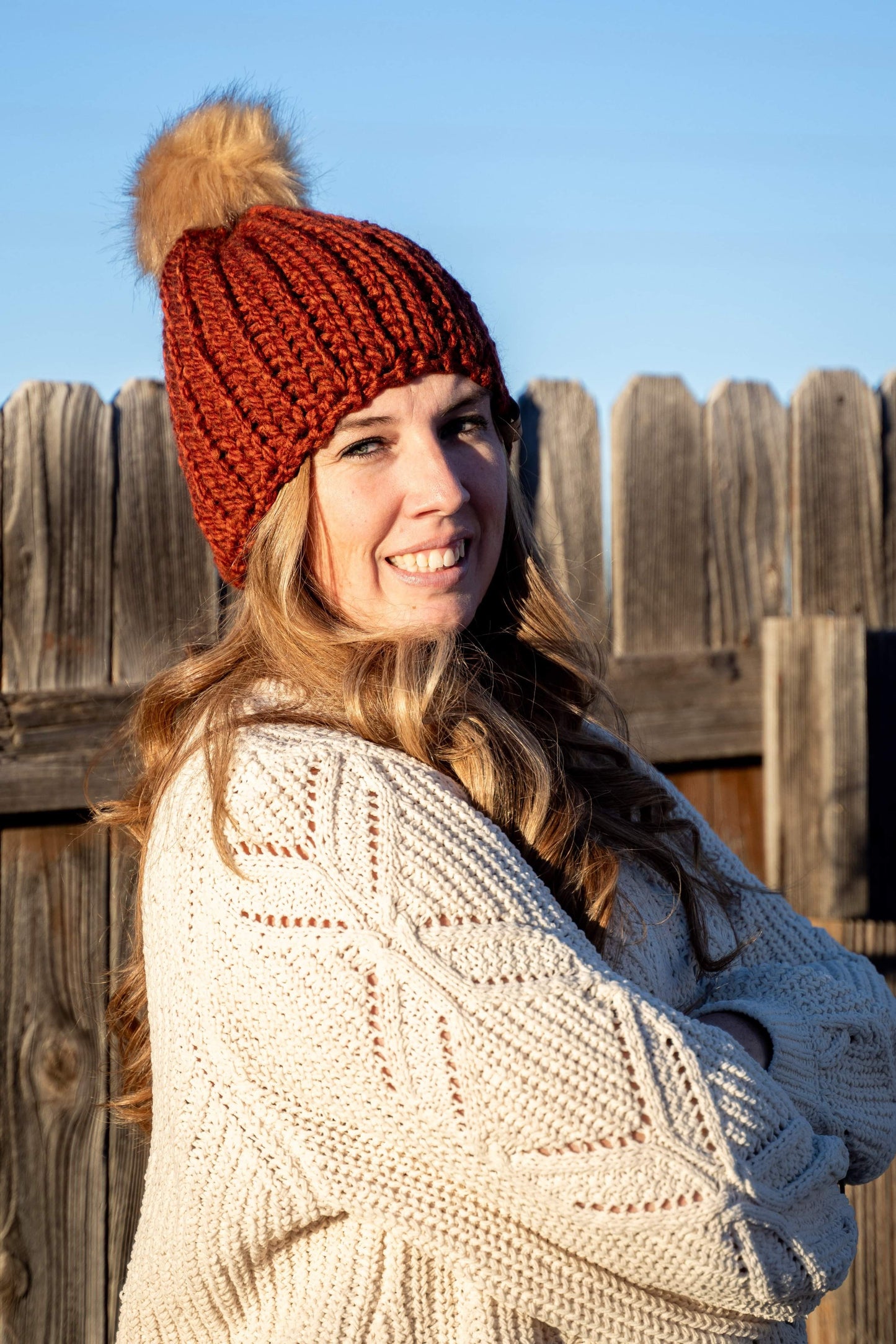 Chunky Knit-Look Beanie
