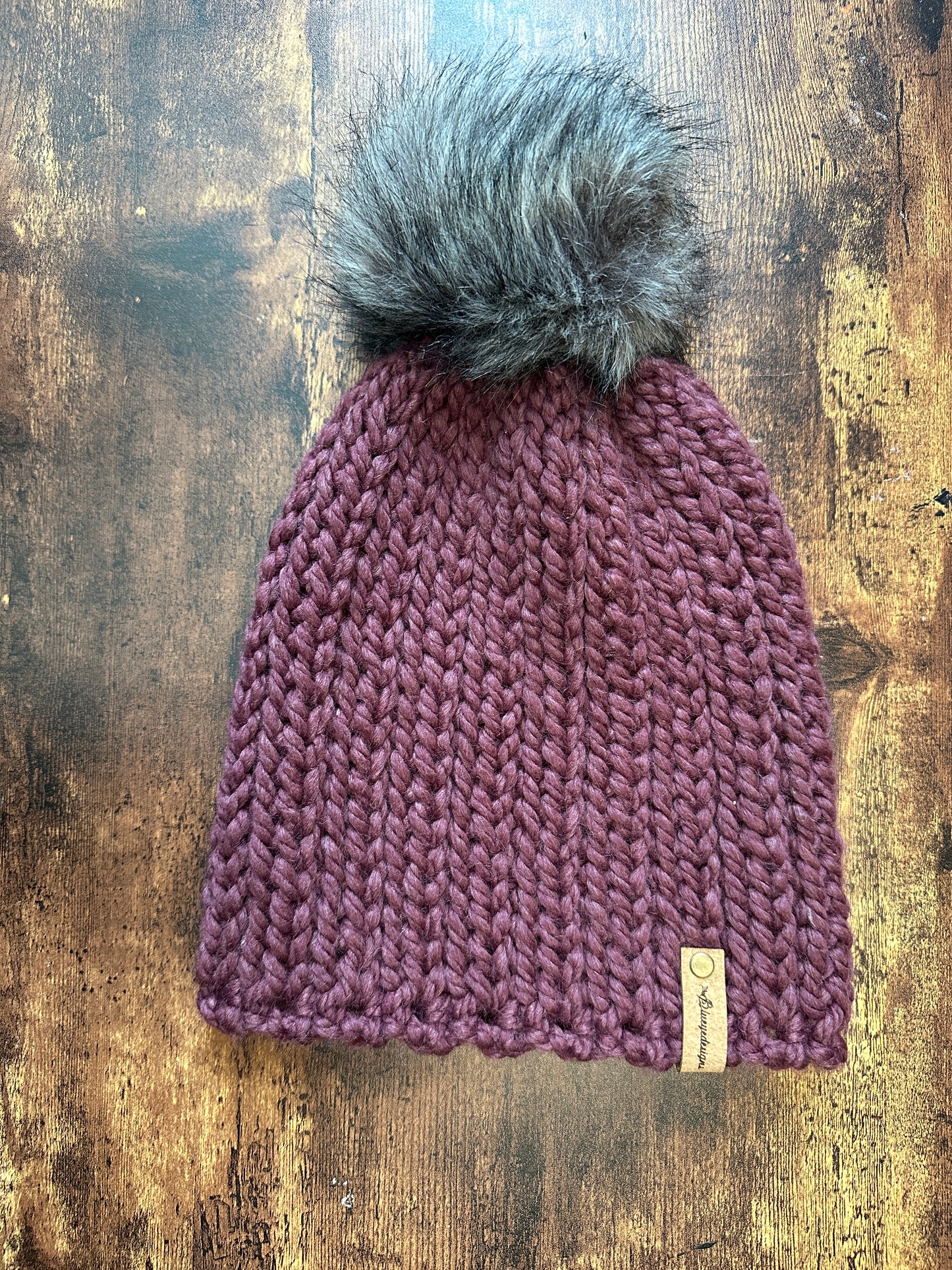 Chunky Knit-Look Beanie