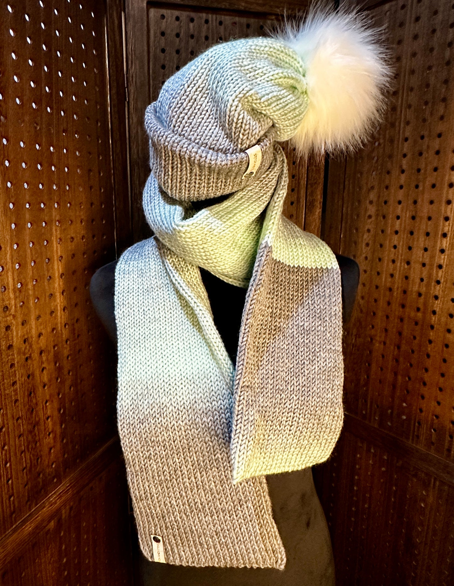 Sophia Knitted Scarf & Beanie Set
