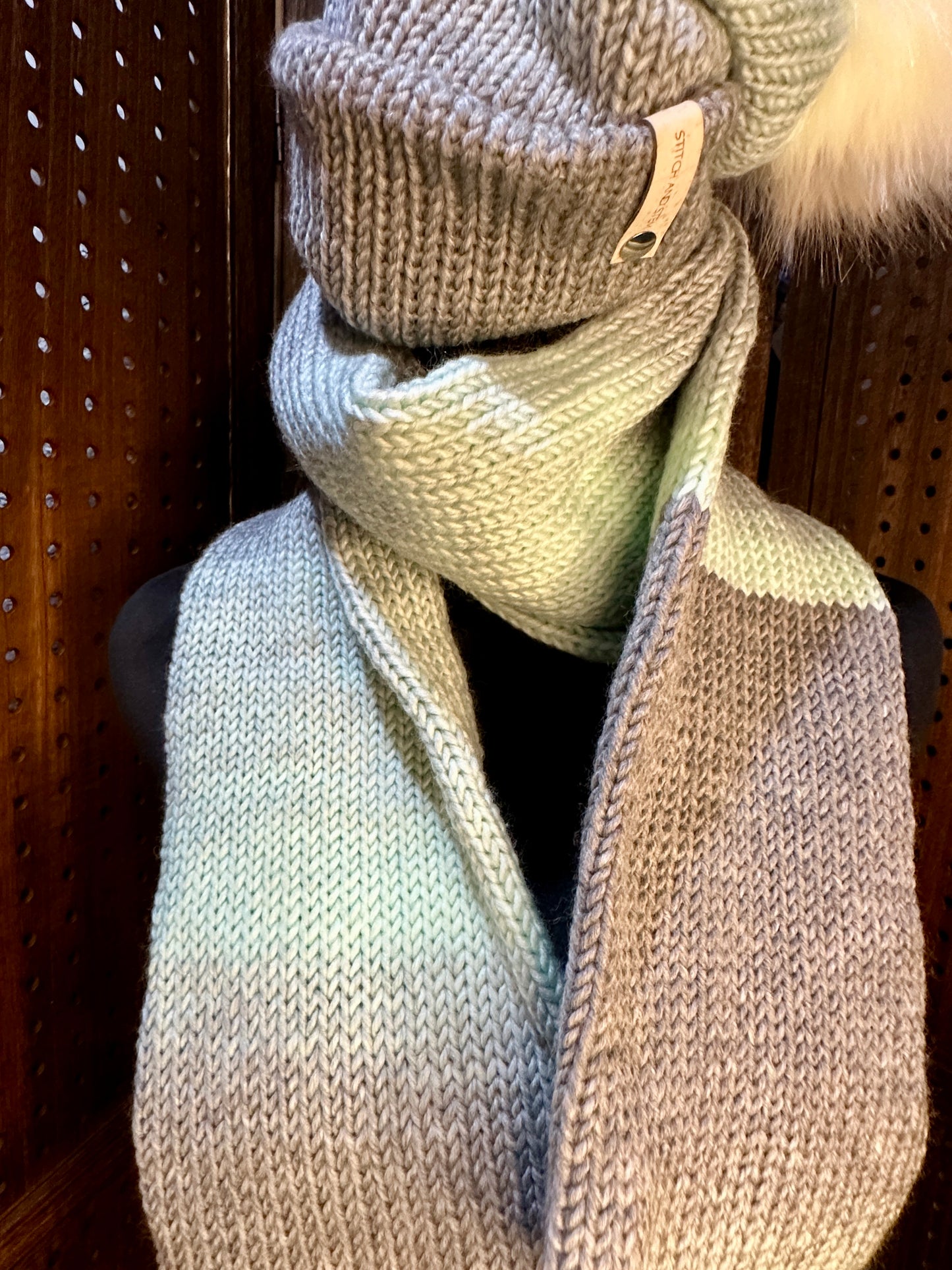 Sophia Knitted Scarf & Beanie Set